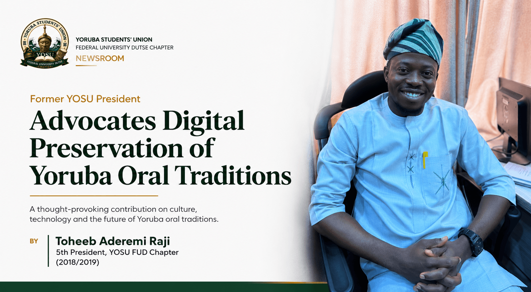 Former YOSU President Advocates Digital Preservation of Yoruba Oral Traditions